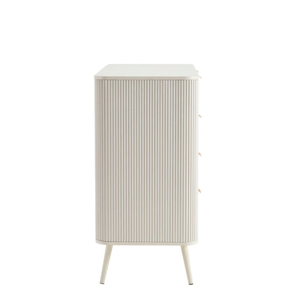 DUS-CC2-06519 Grade-B Dusk Hattie 5 Drawer Chest - Warm White RRP £249.00