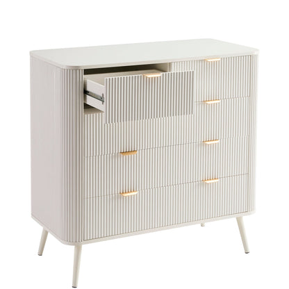 DUS-CC2-06519 Grade-B Dusk Hattie 5 Drawer Chest - Warm White RRP £249.00