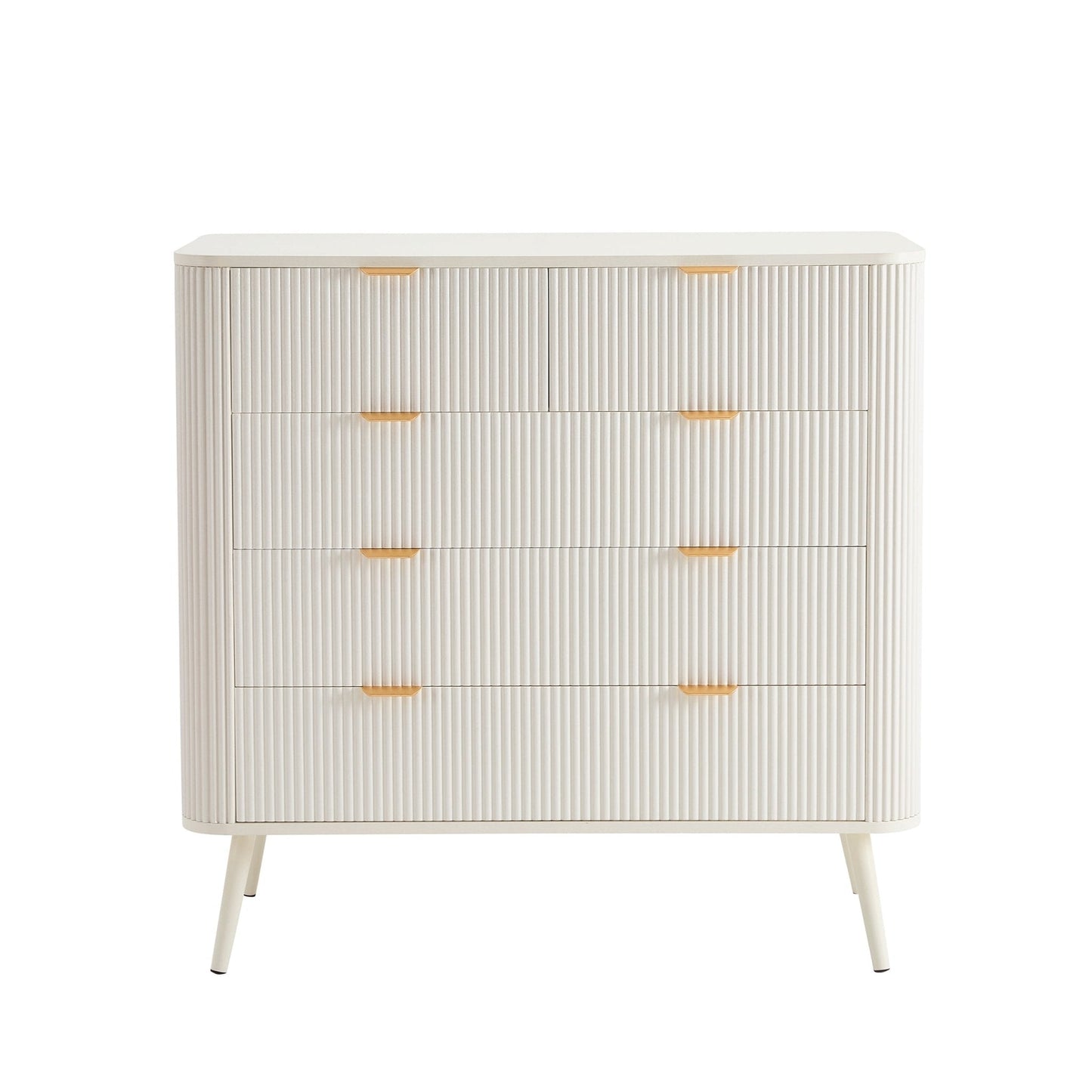 DUS-CC2-06519 Grade-B Dusk Hattie 5 Drawer Chest - Warm White RRP £249.00