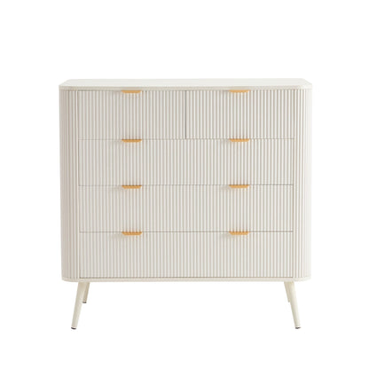 DUS-CC2-06519 Grade-B Dusk Hattie 5 Drawer Chest - Warm White RRP £249.00