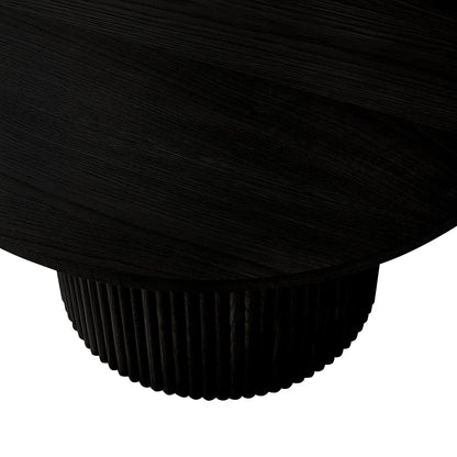 DUS-CC2-06507 Grade-B Dusk Hattie Round Pedestal Coffee Table - Black RRP £189.00