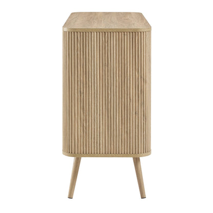 DUS-CC2-05210 Grade-B Dusk Hattie 2 Door Sideboard - Light Wood RRP £229.00
