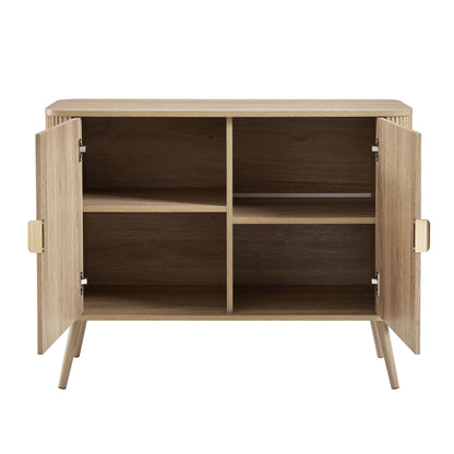 DUS-CC2-05210 Grade-B Dusk Hattie 2 Door Sideboard - Light Wood RRP £229.00