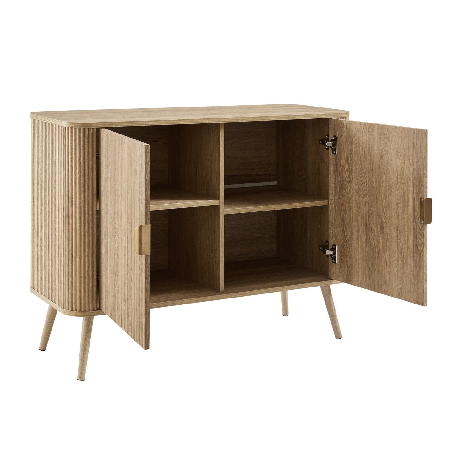 DUS-CC2-05210 Grade-B Dusk Hattie 2 Door Sideboard - Light Wood RRP £229.00