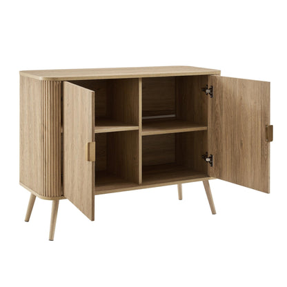 DUS-CC2-05210 Grade-B Dusk Hattie 2 Door Sideboard - Light Wood RRP £229.00
