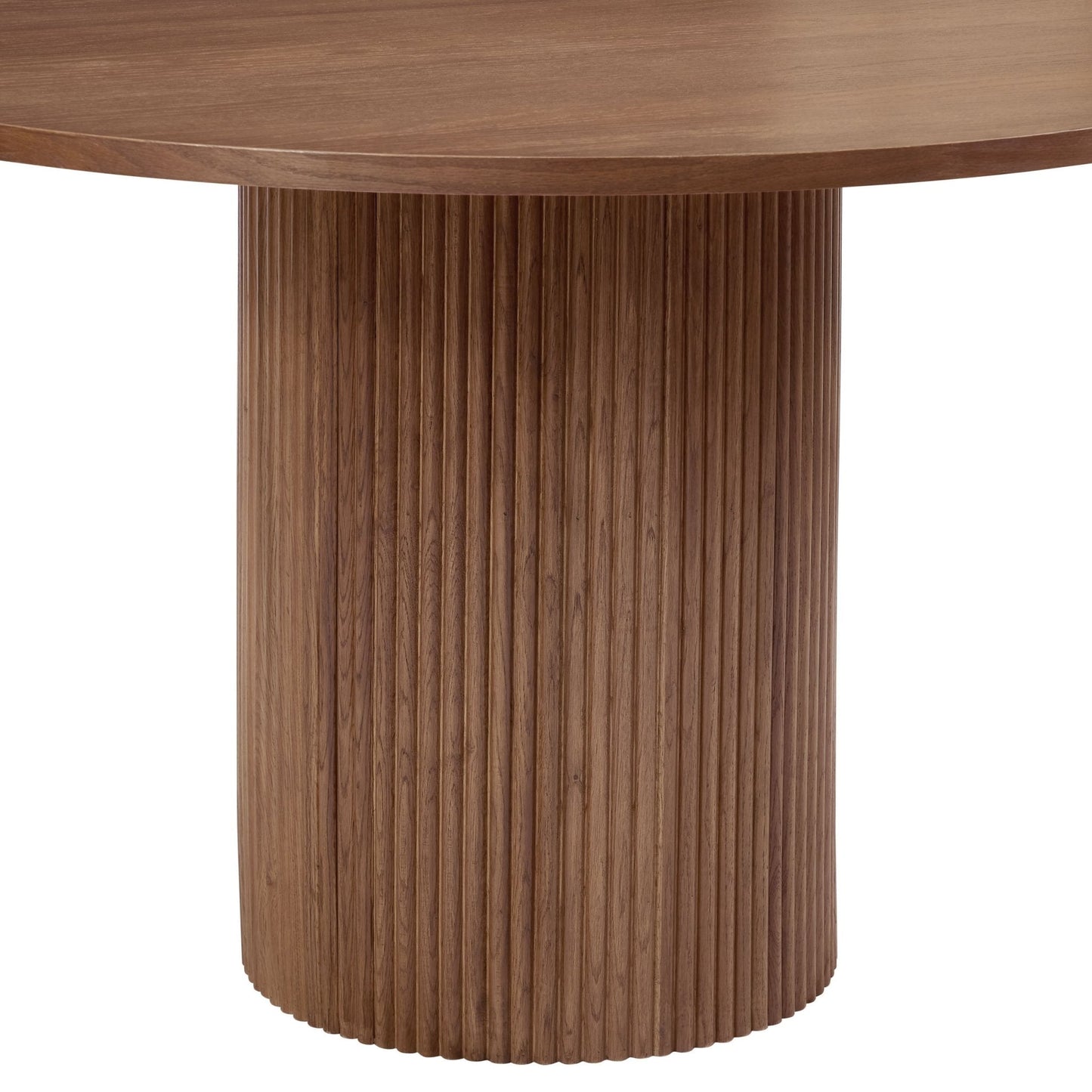 DUS-CC2-05019 Grade-BER Dusk Hattie Round 4-6 Seater Dining Table - Mid Wood RRP £329.00