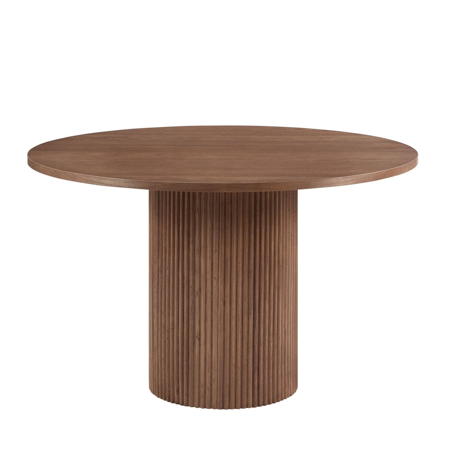 DUS-CC2-05019 Grade-BER Dusk Hattie Round 4-6 Seater Dining Table - Mid Wood RRP £329.00