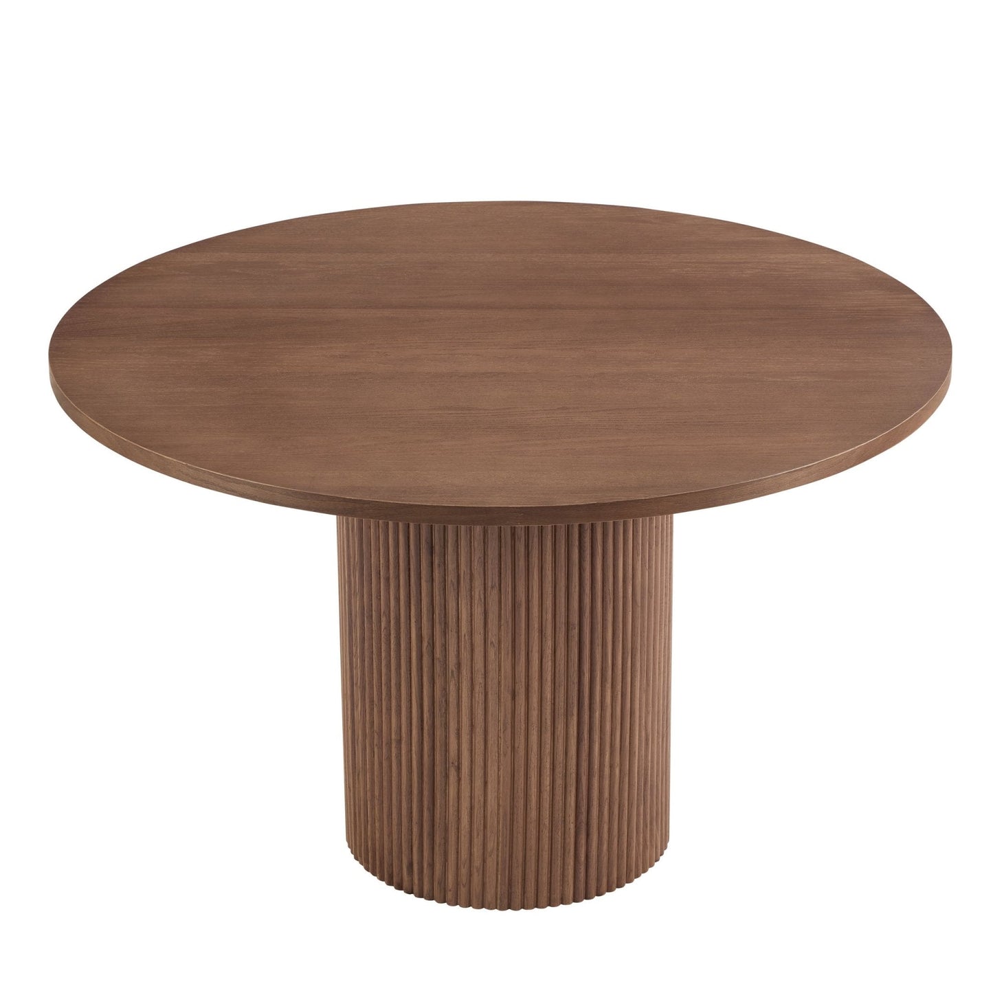 DUS-CC2-05019 Grade-BER Dusk Hattie Round 4-6 Seater Dining Table - Mid Wood RRP £329.00