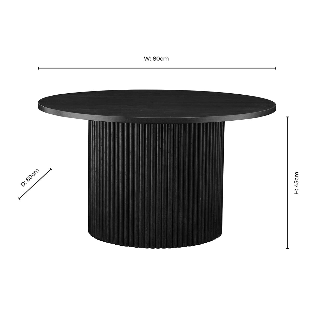 DUS-CC2-06507 Grade-B Dusk Hattie Round Pedestal Coffee Table - Black RRP £189.00