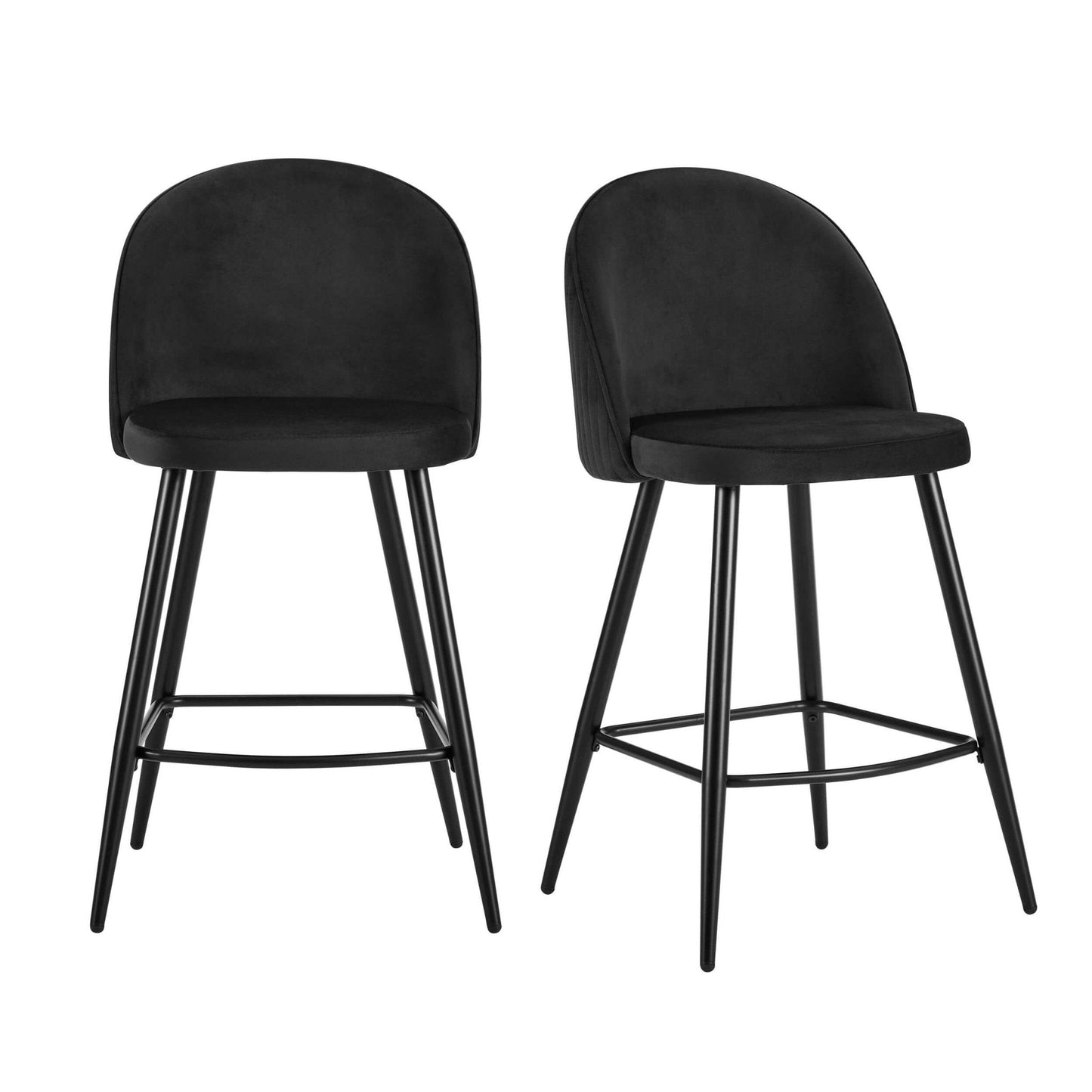 DUS-CC2-00017 Grade-B Dusk Hattie Set of 2 Barstools - Black RRP £159.00