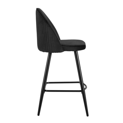 DUS-CC2-00017 Grade-B Dusk Hattie Set of 2 Barstools - Black RRP £159.00