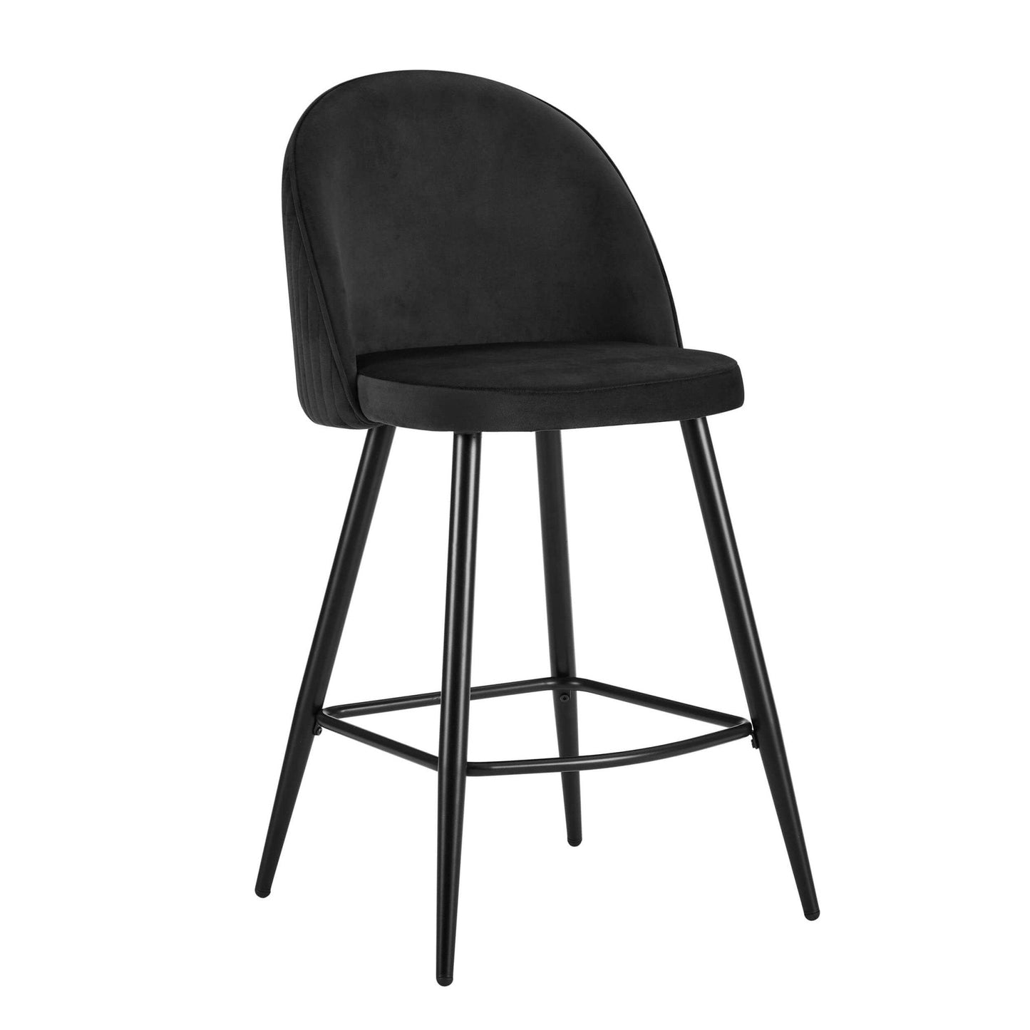 DUS-CC2-00017 Grade-B Dusk Hattie Set of 2 Barstools - Black RRP £159.00