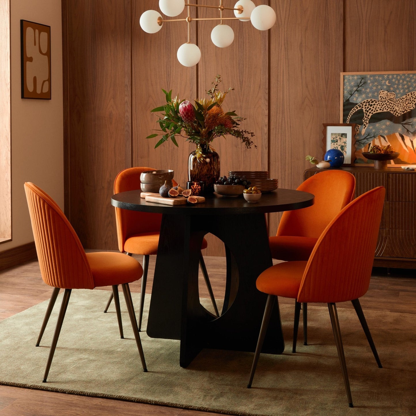 DUS-CC2-06366 Grade-B Dusk Lucy 4 Seater Dining Table - Black RRP £199.00