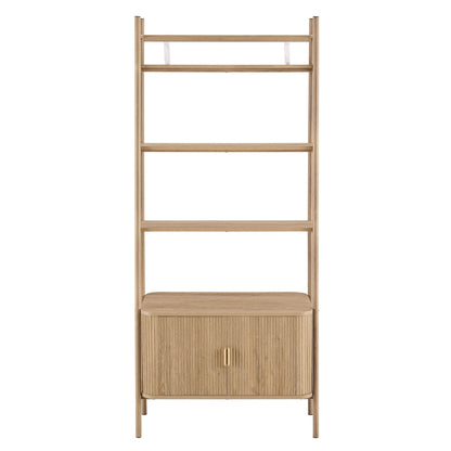 DUS-CC2-04062 Grade-B Dusk Hattie Shelving Unit - Light Wood RRP £249.00