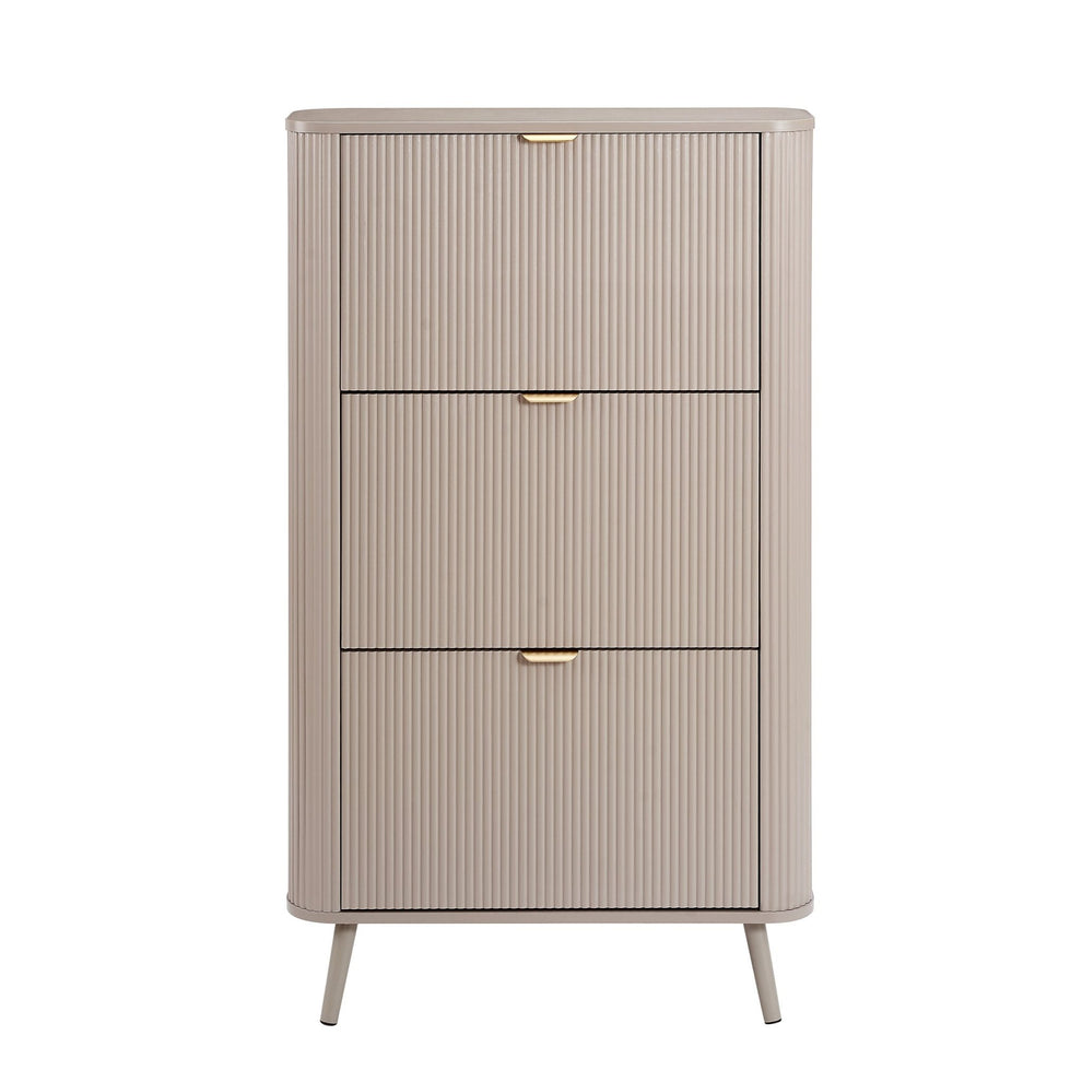 DUS-CC2-05909 Grade-B Dusk Hattie Shoe Cabinet - Taupe RRP £199.00