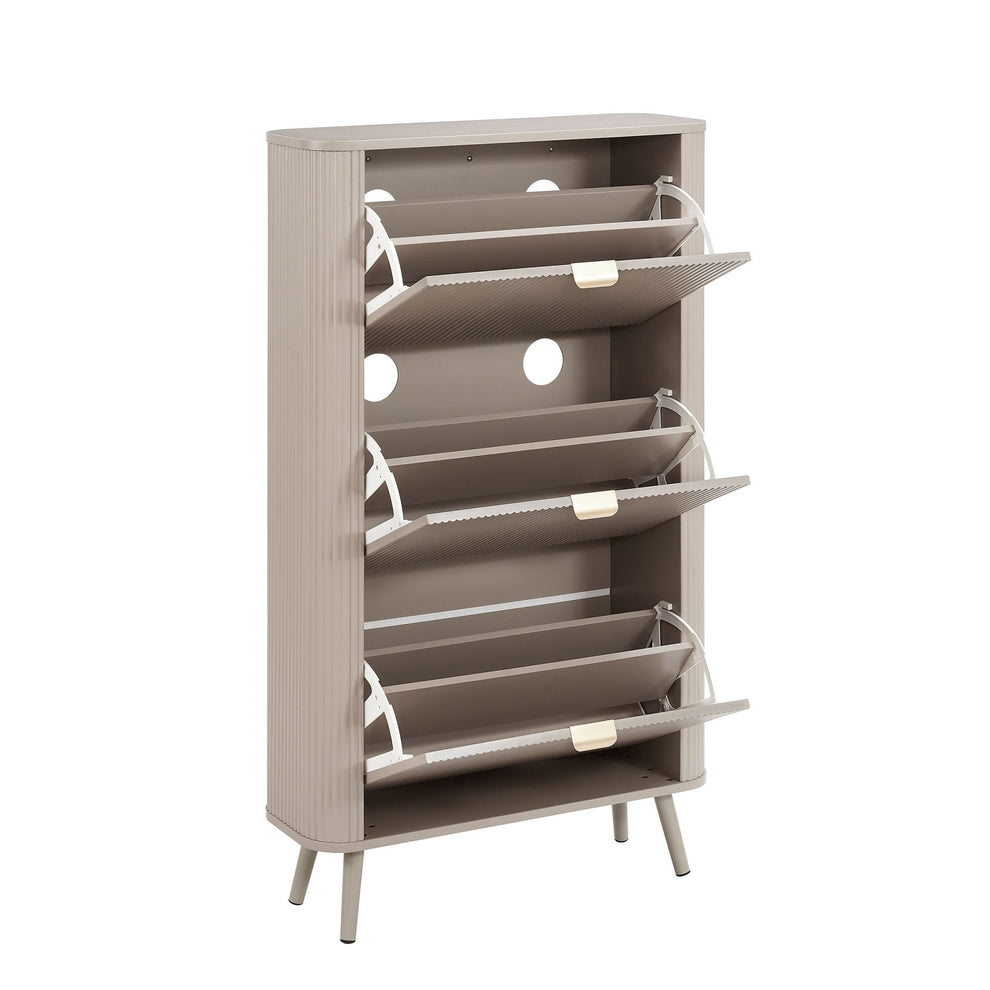 DUS-CC2-05909 Grade-B Dusk Hattie Shoe Cabinet - Taupe RRP £199.00