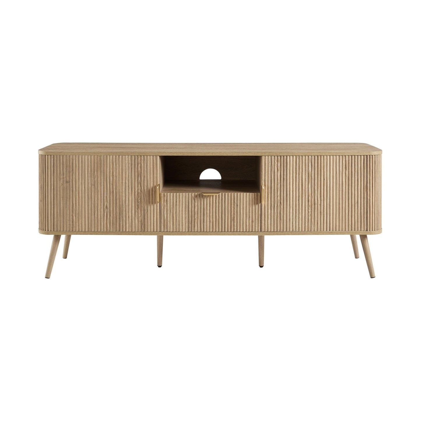 DUS-CC2-04841 Grade-B Dusk Hattie TV Unit - Light Wood RRP £249.00