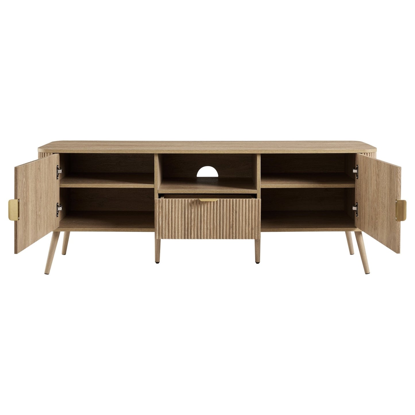 DUS-CC2-04841 Grade-B Dusk Hattie TV Unit - Light Wood RRP £249.00