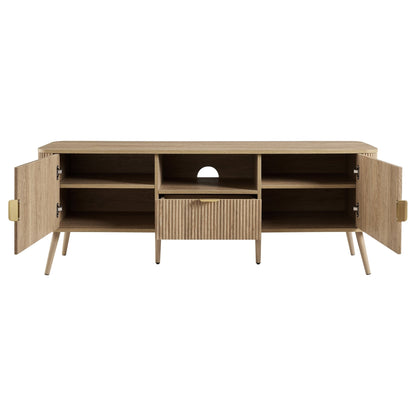DUS-CC2-04841 Grade-B Dusk Hattie TV Unit - Light Wood RRP £249.00