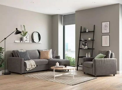 Dreams Grade B Limerick Smoke Grey Textured Weave Armchair RRP £399