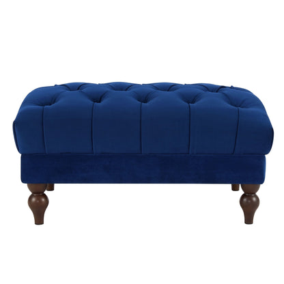 DUS-CC2-05257 Grade-B Dusk Hebden Pouffe - Royal Blue RRP £179.00