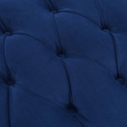 DUS-CC2-05257 Grade-B Dusk Hebden Pouffe - Royal Blue RRP £179.00