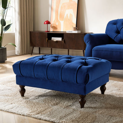 DUS-CC2-05257 Grade-B Dusk Hebden Pouffe - Royal Blue RRP £179.00