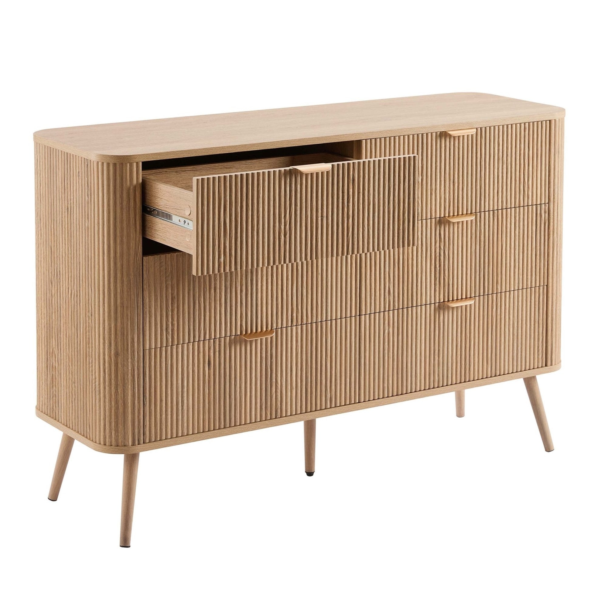 Dusk Grade B Hattie Light Wood 6 Drawer Large Chest of Drawers RRP £279