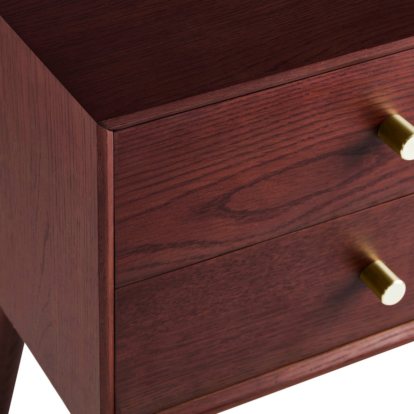DUS-CC2-05438 Grade-B Dusk Heidi Oak 2 Drawer Bedside Table - Cherry Wood RRP £139.00