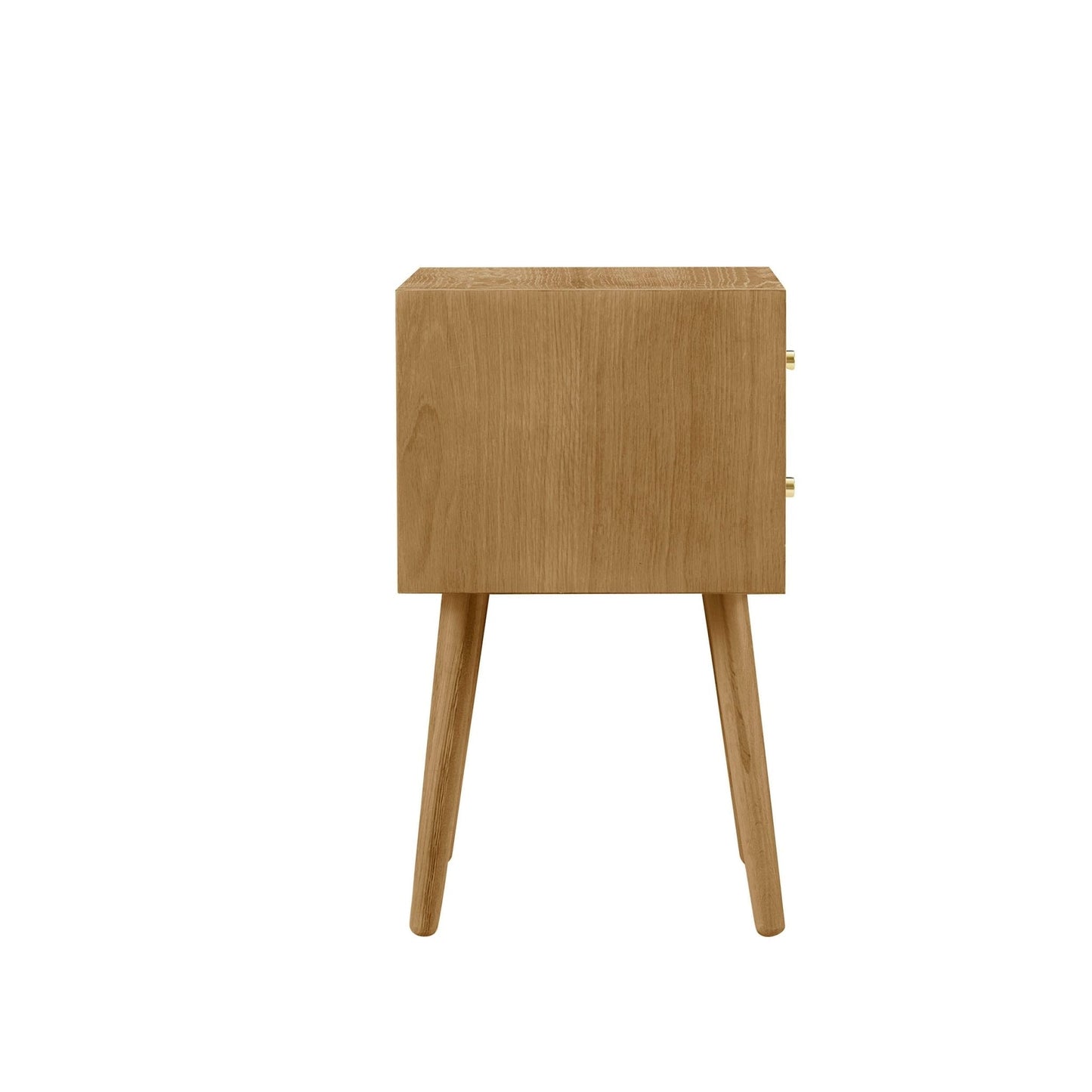 DUS-CC2-03037 Grade-C3 Dusk Heidi Oak 2 Drawer Bedside Table - Light Wood RRP £139.00