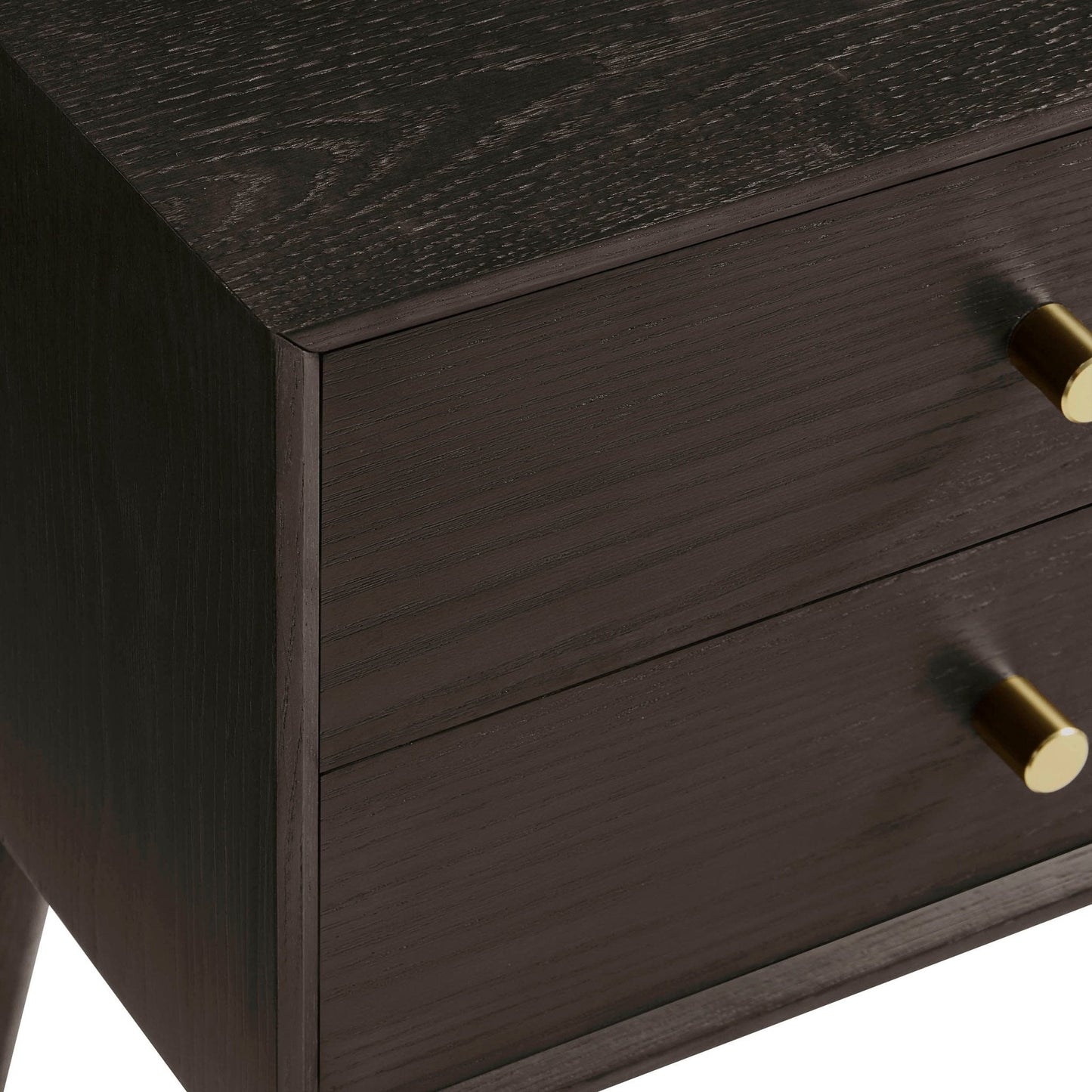 DUS-CC2-05317 Grade-B Dusk Heidi Oak 2 Drawer Bedside Table - Walnut RRP £139.00