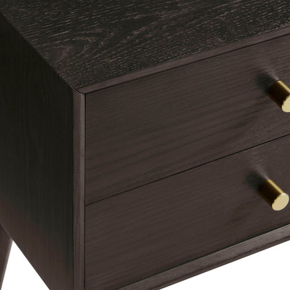 DUS-CC2-05439 Grade-B Dusk Heidi Oak 2 Drawer Bedside Table - Walnut RRP £139.00
