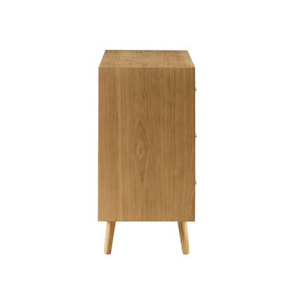 DUS-CC2-03983 Grade-C1 Dusk Heidi Oak 3 Drawer Chest - Light Wood RRP £249.00