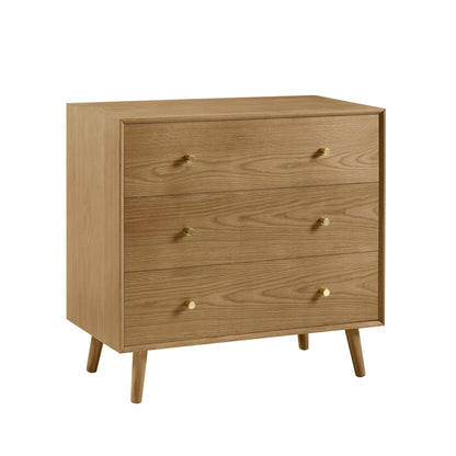 DUS-CC2-03983 Grade-C1 Dusk Heidi Oak 3 Drawer Chest - Light Wood RRP £249.00