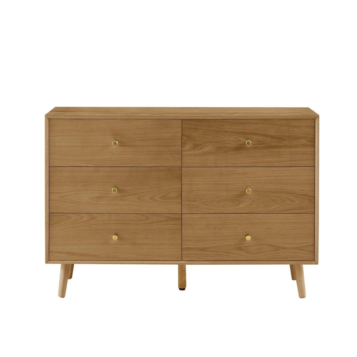 DUS-CC2-02973 Grade-C1 Dusk Heidi Oak 6 Drawer Chest - Light Wood RRP £319.00
