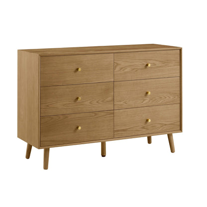 DUS-CC2-02973 Grade-C1 Dusk Heidi Oak 6 Drawer Chest - Light Wood RRP £319.00