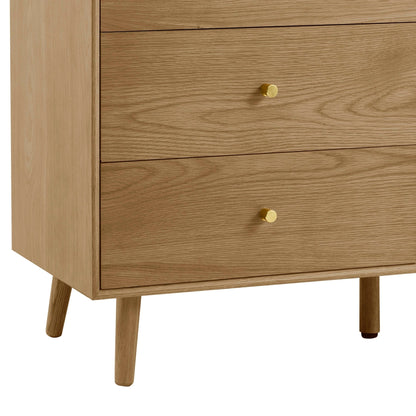 DUS-CC2-02973 Grade-C1 Dusk Heidi Oak 6 Drawer Chest - Light Wood RRP £319.00