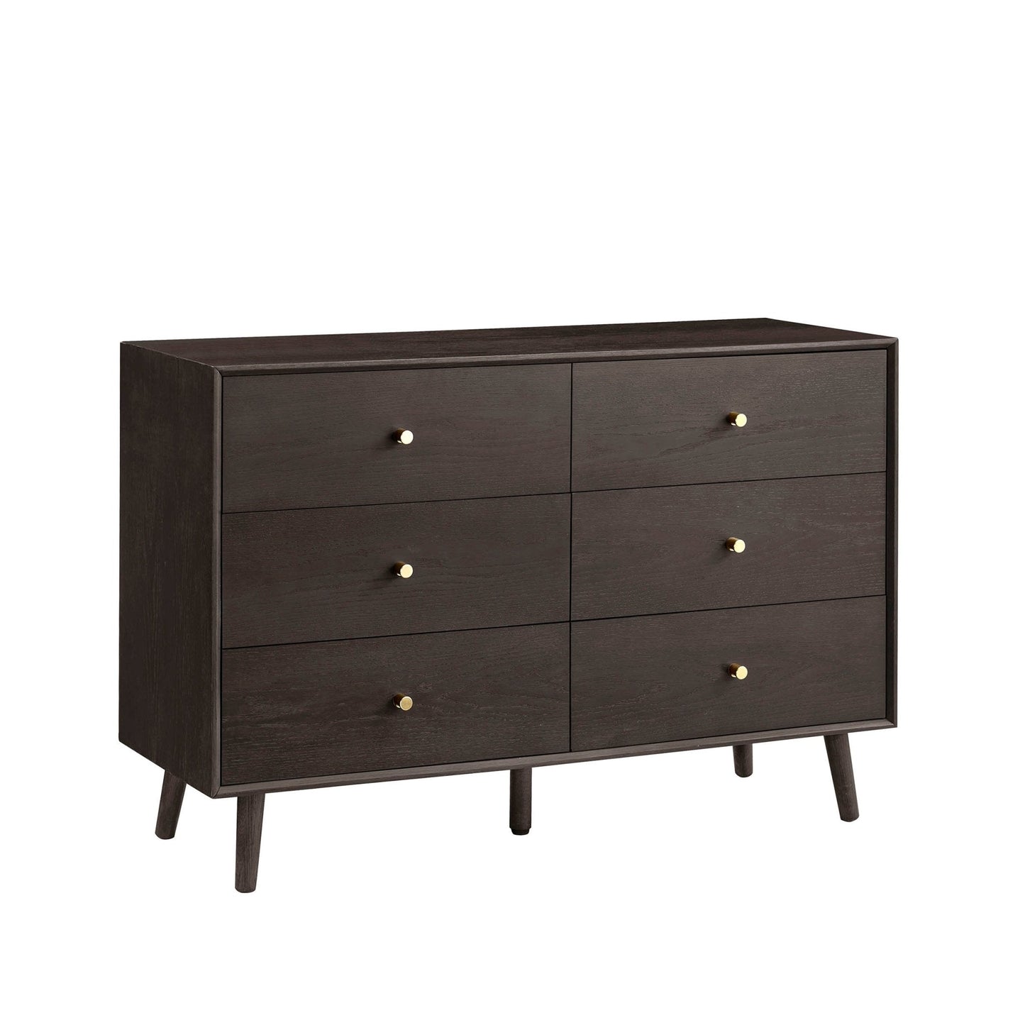 DUS-CC2-05441 Grade-B Dusk Heidi Oak 6 Drawer Chest - Walnut RRP £319.00