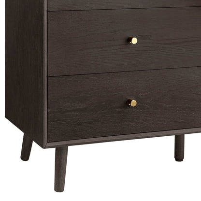 DUS-CC2-05441 Grade-B Dusk Heidi Oak 6 Drawer Chest - Walnut RRP £319.00