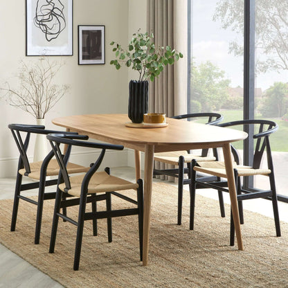 DUS-CC2-00876 Grade-C3 Dusk Heidi Solid Oak Oval 6-8 Seater Dining Table - Natural RRP £439.00