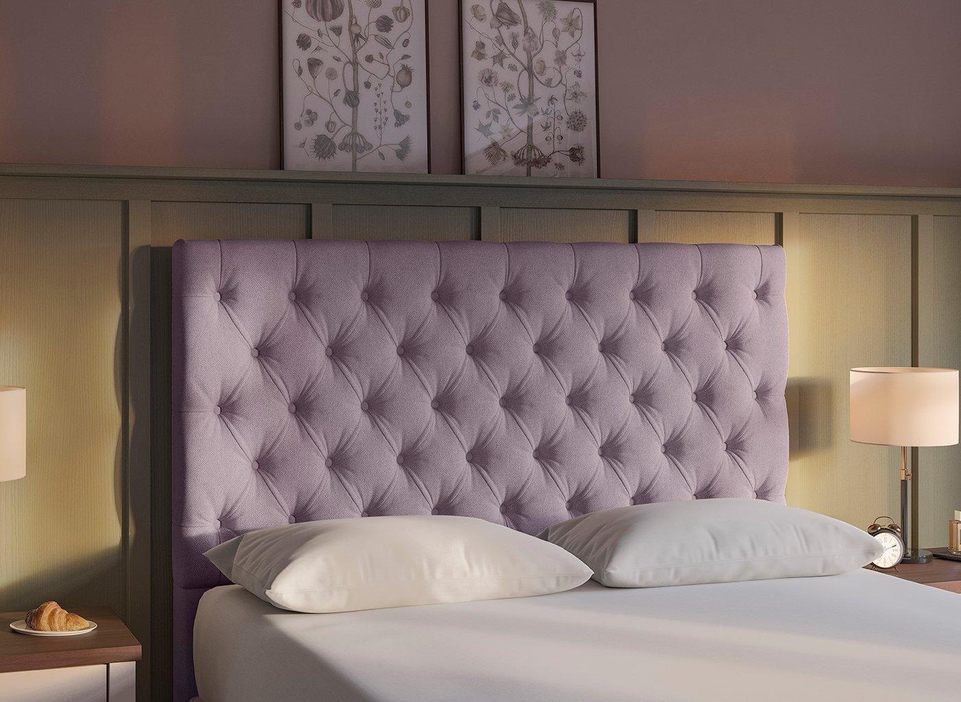 Dreams Flaxby Grade B Harrogate Violet & Woven King Size Full Height Headboard RRP £819