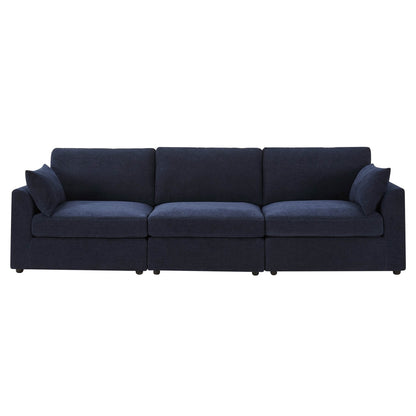 Dusk Miami Grade B Chenille Navy 3 Seater Sofa RRP £749