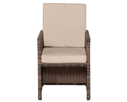 Rattan Grade A Direct Barcelona Truffle Garden Cube Chair & Footstools Set of 2 RRP £565
