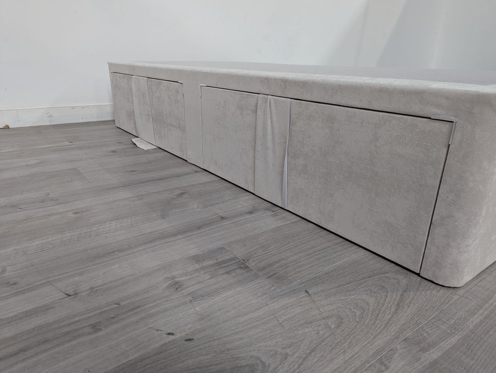 Sleepright Grade B Gemma Ivory Velvet Single 2 Drawer Storage Divan Bed Base RRP £350