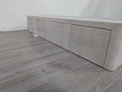 Sleepright Grade B Gemma Ivory Velvet Single 2 Drawer Storage Divan Bed Base RRP £350