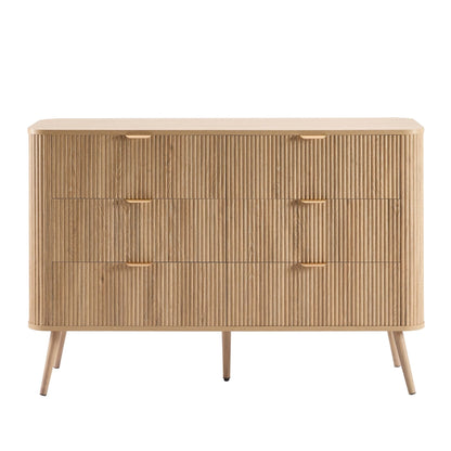 Dusk Grade B Hattie Light Wood 6 Drawer Large Chest of Drawers RRP £279