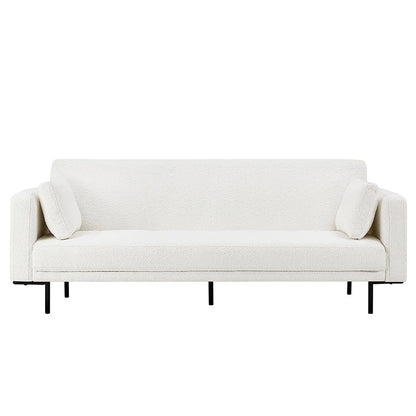 DUS-CC2-01362 Grade-C3 Dusk Hudson Bouclé Click Clack Sofa Bed Off White RRP £339.00