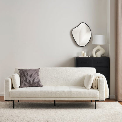 DUS-CC2-01363 Grade-C2 Dusk Hudson Bouclé Click Clack Sofa Bed Off White RRP £339.00