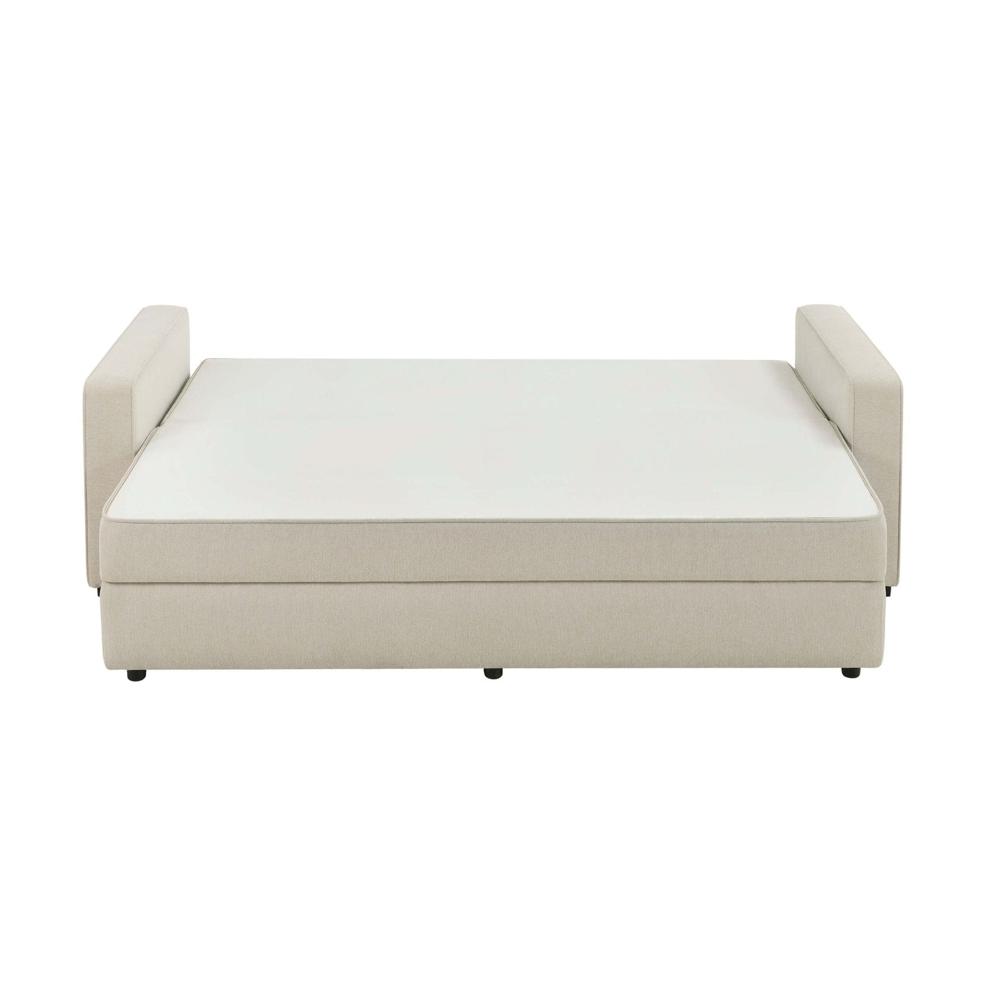 Dusk Soho Grade B Beige Linen Look 2.5 Seater Sofa Bed RRP £799