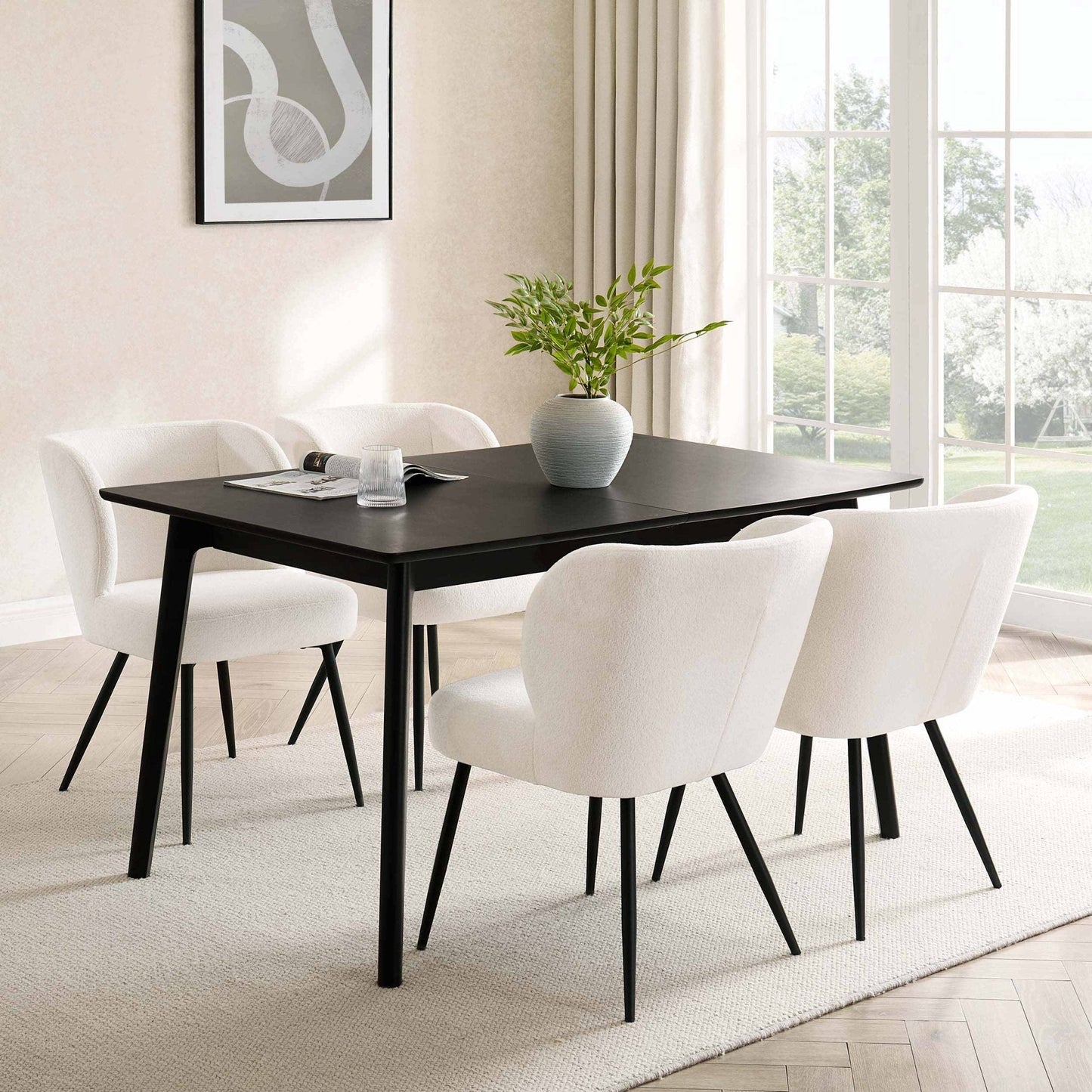 Dusk Grade B Heidi 4-8 Seater Extendable Dining Table - Black RRP £404